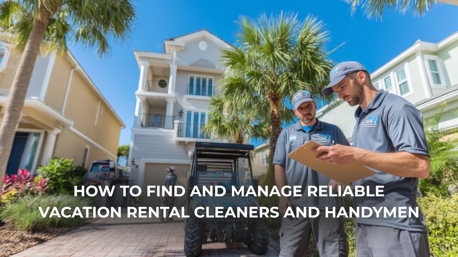 Vacation rental cleaners and handymen supported by property management in Florida