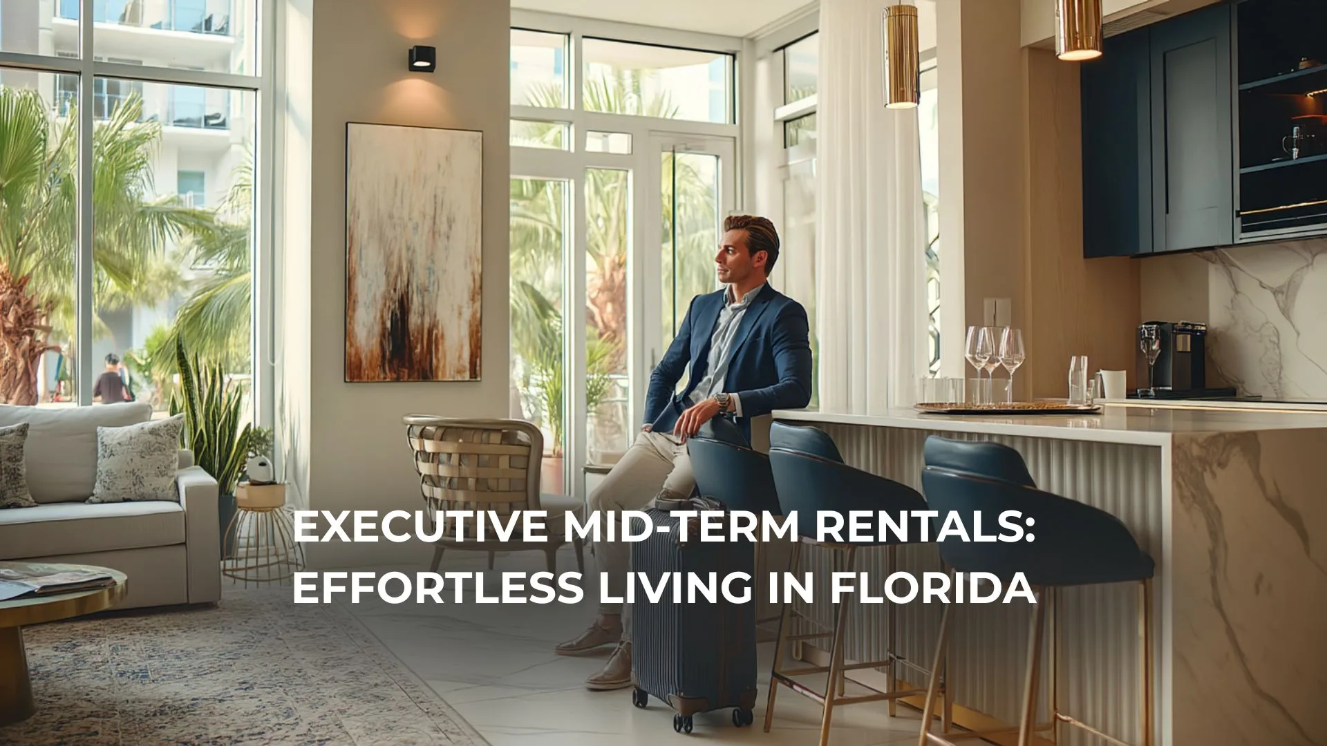 Executive enjoying comfortable Florida short term rental home