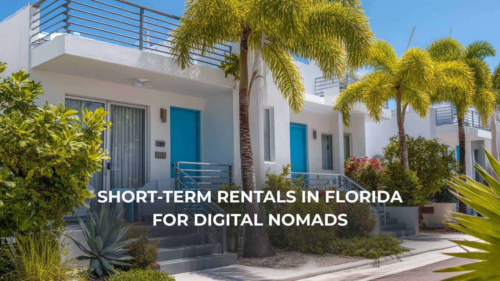 Laptop workspace by a pool at a South Florida rental