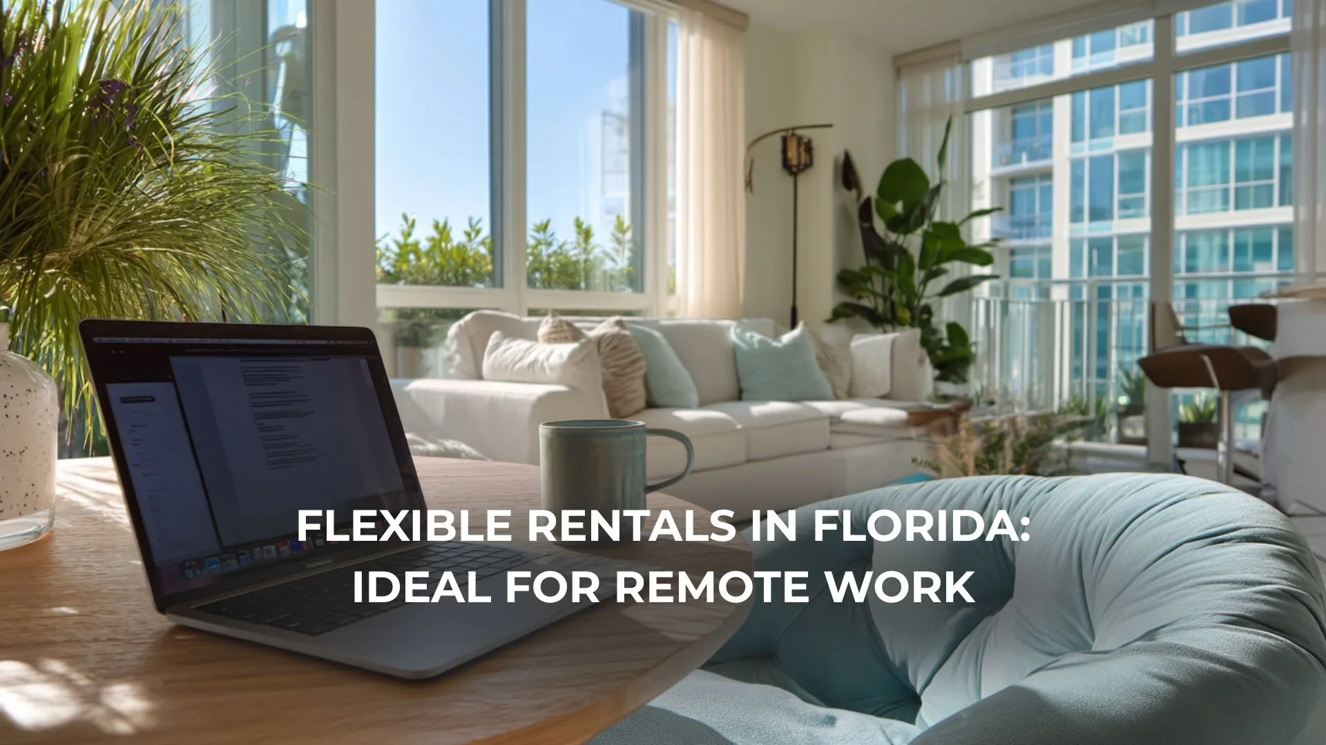 Remote worker productive in Florida short term rental home