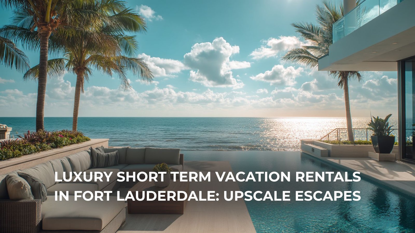 Luxury short term vacation rental in Fort Lauderdale with waterfront pool