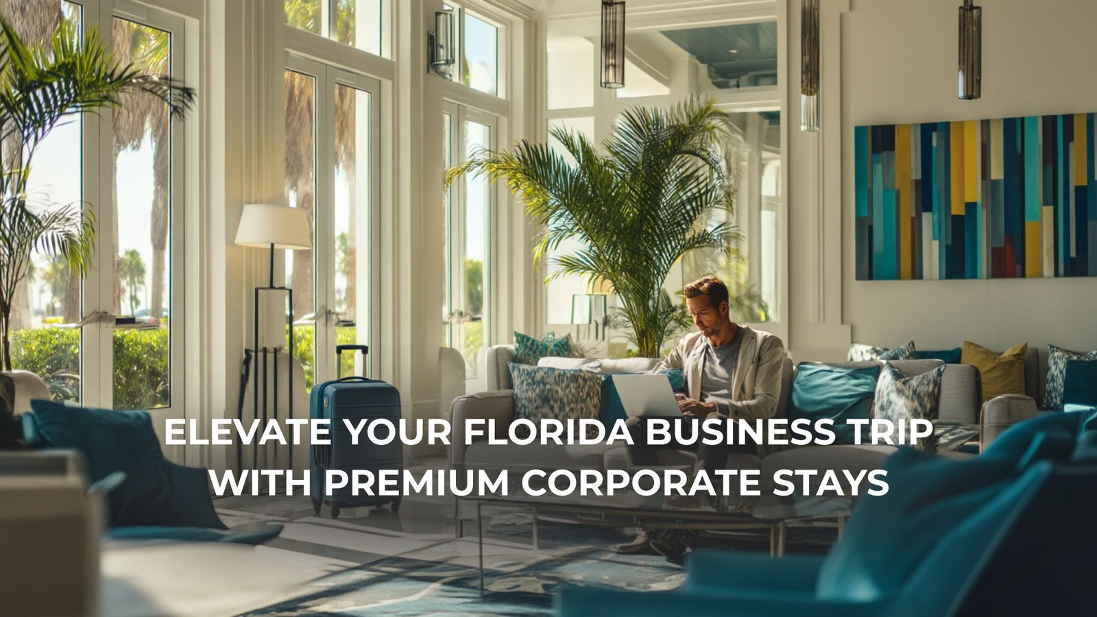 Business traveler productive in premium Florida short term rental
