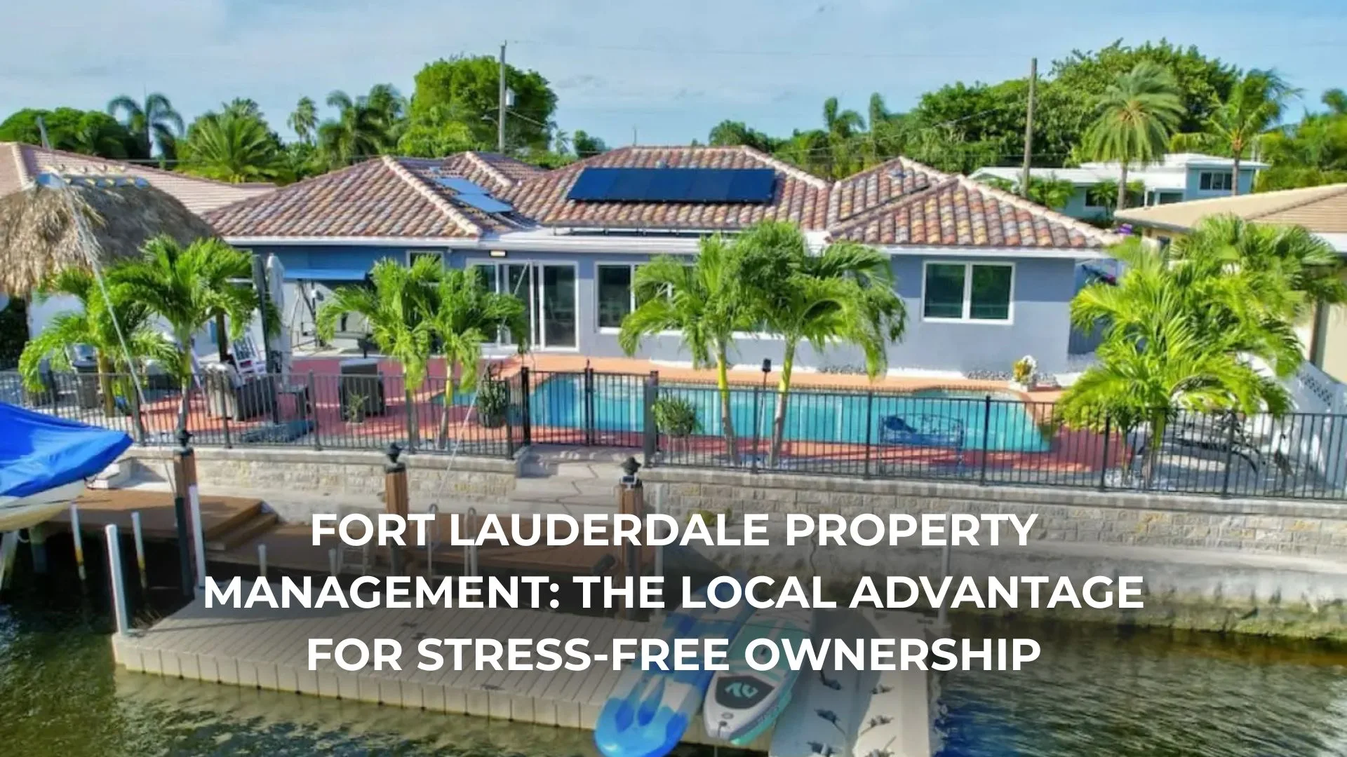 Property manager in Fort Lauderdale welcoming guests into a vacation rental home.