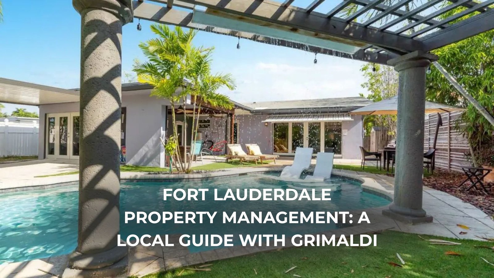 Fort Lauderdale property manager greeting vacation rental guests at a modern home.