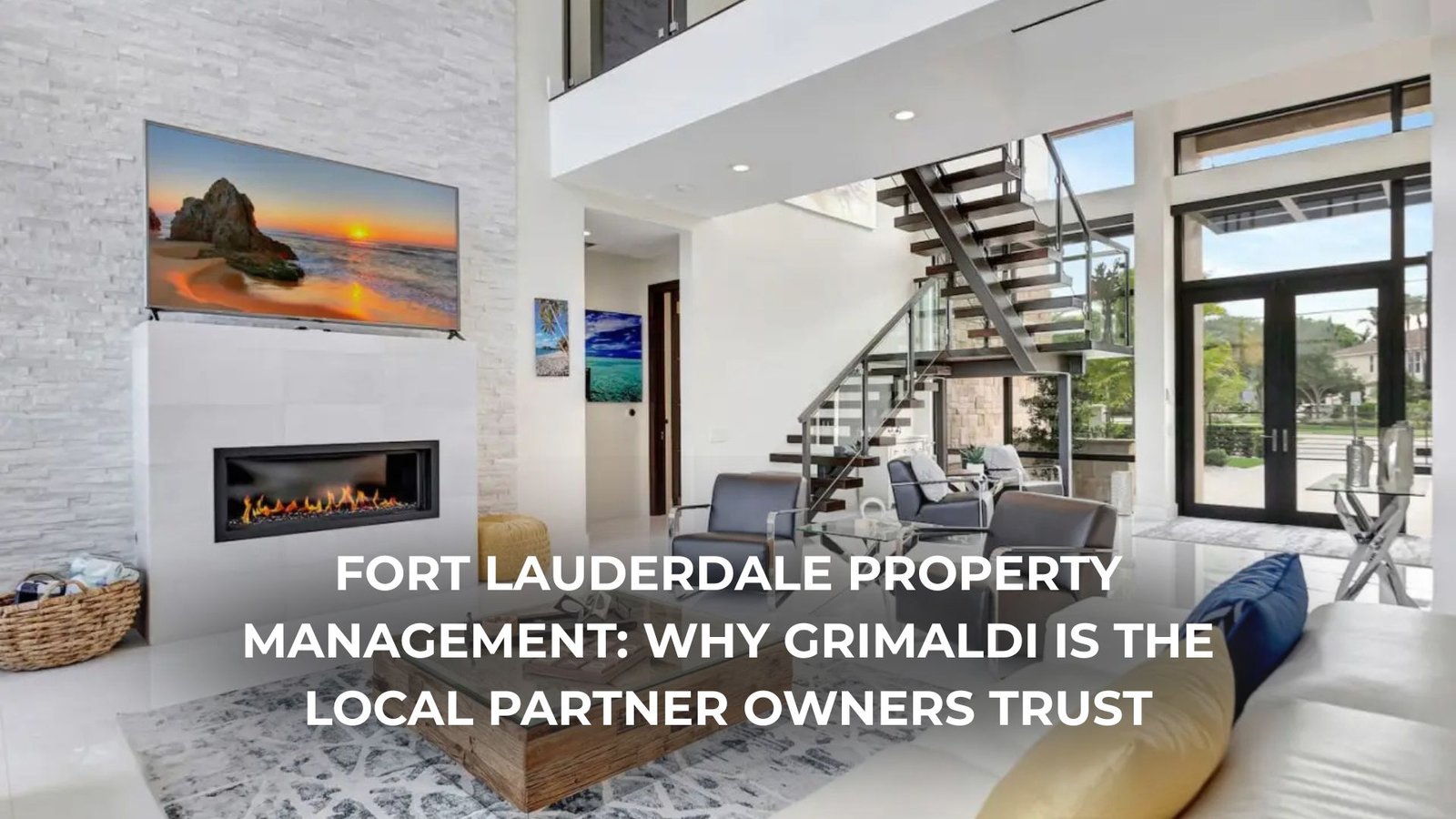 Fort Lauderdale property manager welcoming guests into a modern vacation rental.